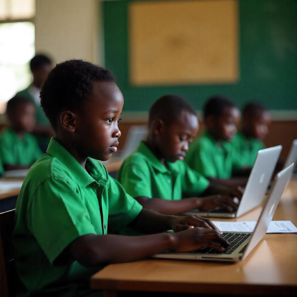 Learners in classroom with computers