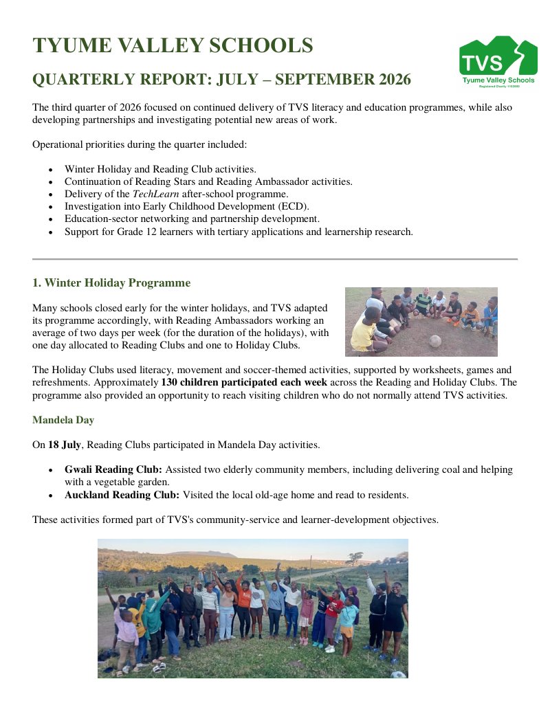 TVS 3Qtr26 Newsletter Cover
